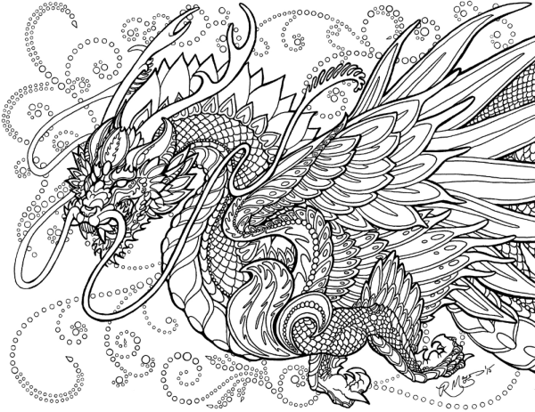 Рисунки мандала дракон