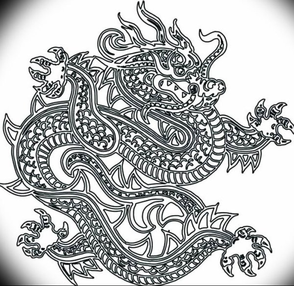 Китайский дракон Мандала