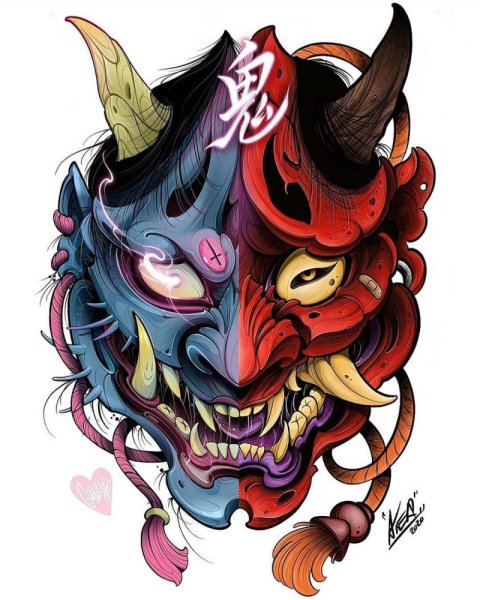 Японский демон Ханья Самурай