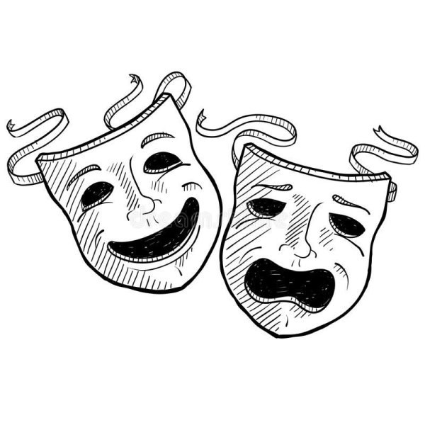 Рисунки маска театрального героя