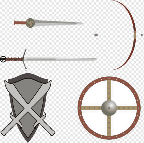 Нарисованное оружие средневековья