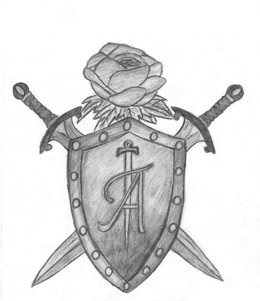 Рыцарский щит эскиз