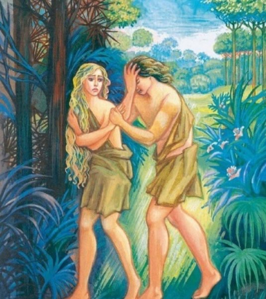«Изгнание Адама и Евы из рая" Бенджамин Уэст 1791