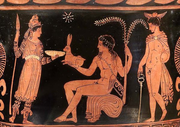 Греческая вазопись богиня Артемида