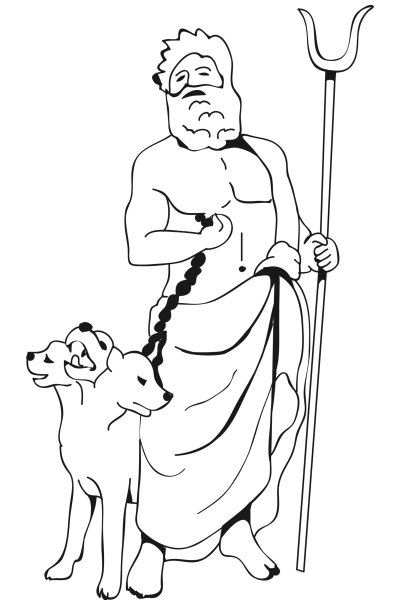 Аид Бог древней Греции для срисовки