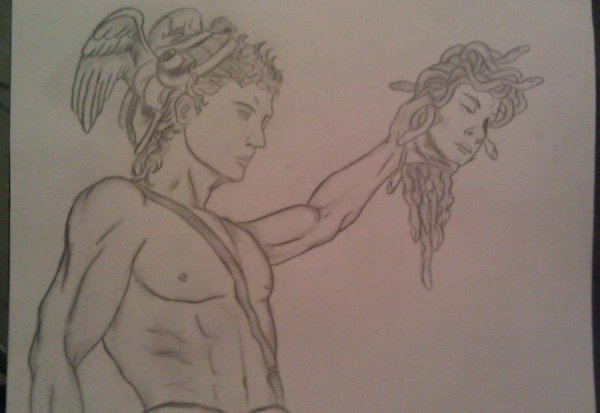 Персей отрубает голову Горгоне