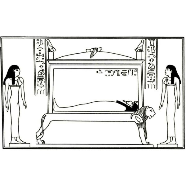 Иллюстрация к мифу об Осирисе и Исиде