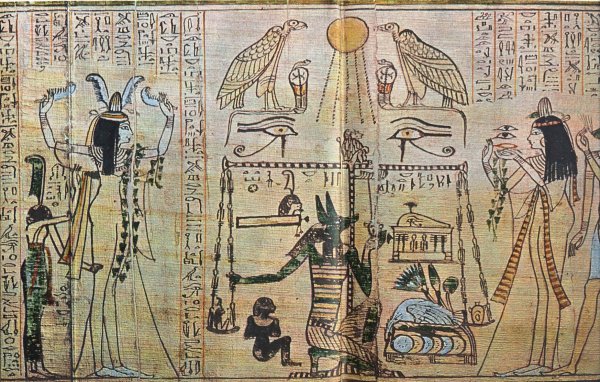 Египетские фрески древний Египет Анубис