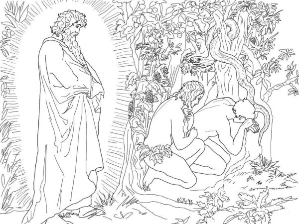 Изгнание Адама и Евы для детей