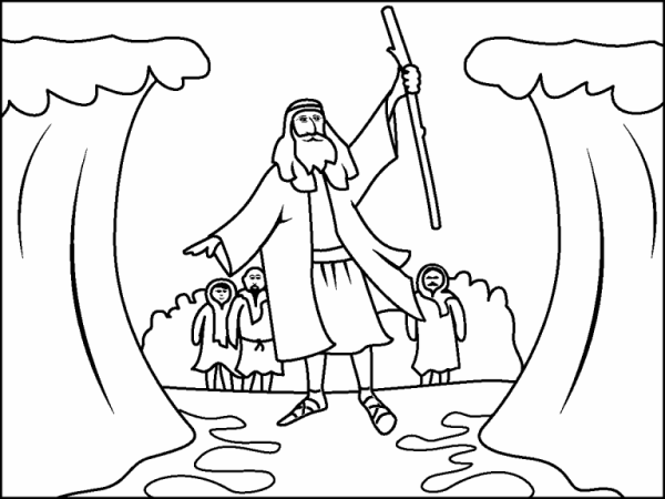 Рисунок Моисей выводит евреев из Египта