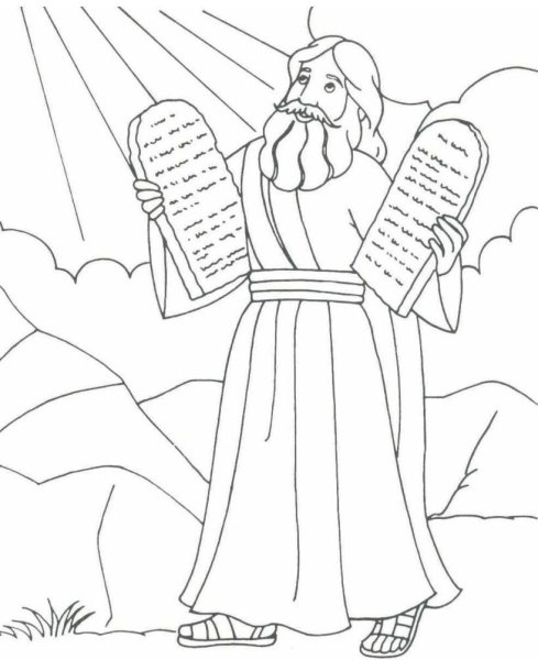 Моисей и скрижали Завета для детей