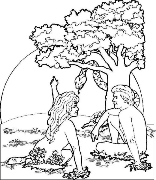 Сотворение мира адам и ева в Эдемском саду