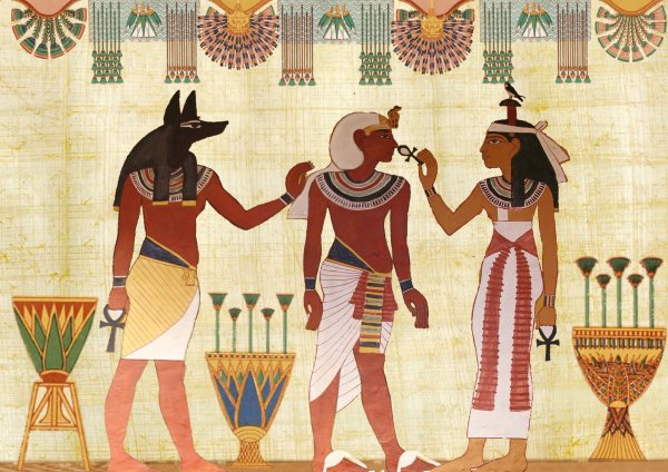 Египетские фрески фараон