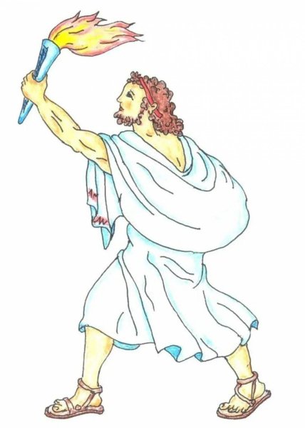 Древний Грек рисунок Олимпиец
