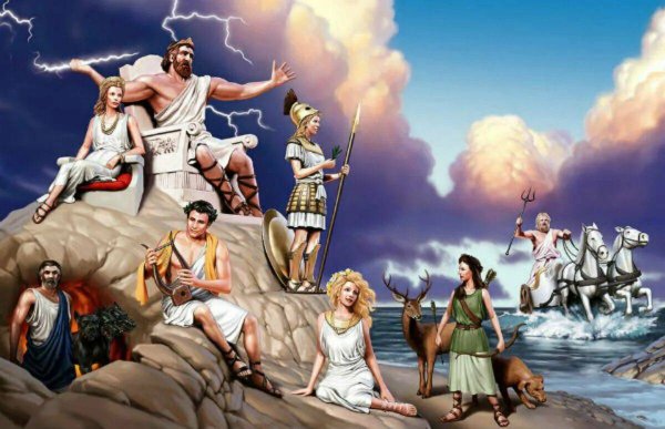 Греция Зевс на горе Олимп