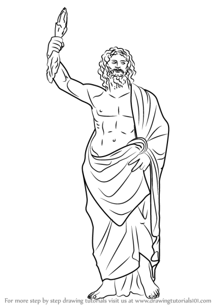 Древнегреческий Бог для срисовки Зевс