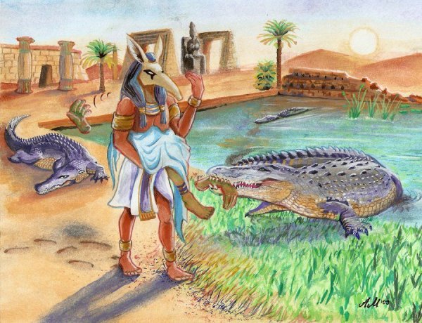 Крокодилы Нила древний Египет Себек