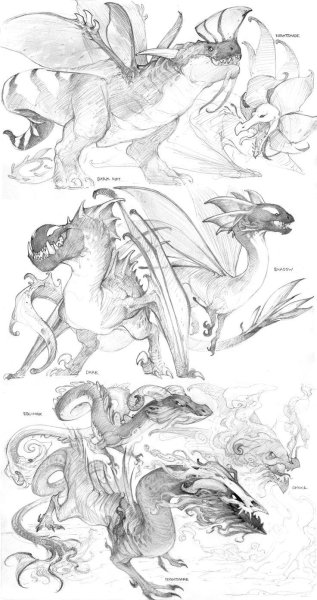 Мифические существа дракон для рисования