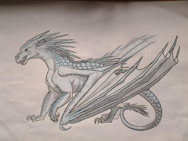 Мифические драконы карандашом