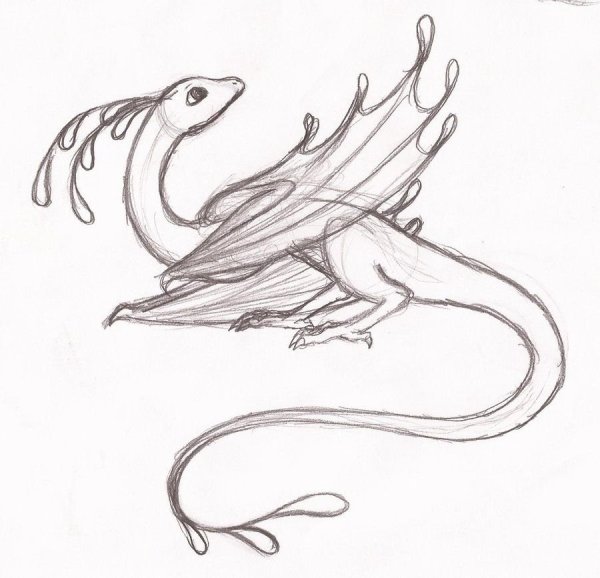 Рисунки мифологический дракон