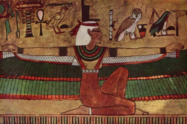Исида - богиня Египта. Фреска.