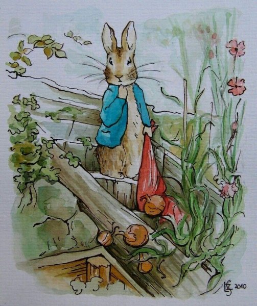 Кролик Питер иллюстрации Беатрис Поттер
