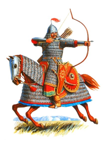 Татаро-монгольский воин в 13 в
