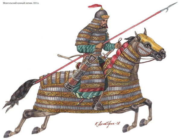 Тяжеловооруженный монгольский воин