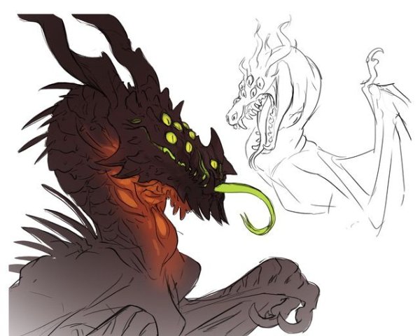 Рисунки драконов и монстров
