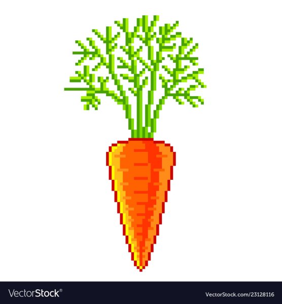 Пиксельная морковь