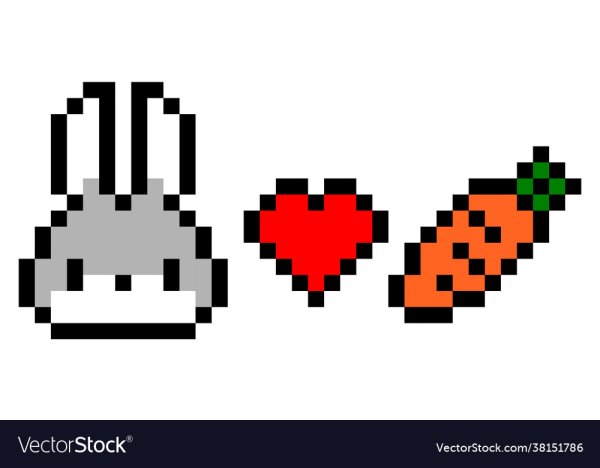 Морковка пиксель арт