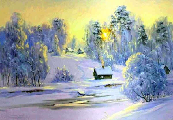 Картина зимнее утро Пушкин