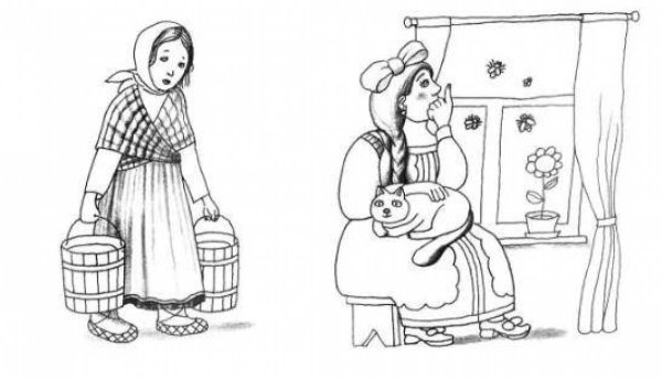 Иллюстрации к сказке Мороз Иванович Ленивица