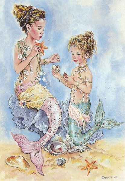 Рисунки морская фея