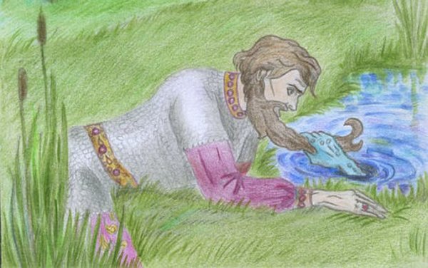 Иллюстрация к сказке морской царь и Василиса