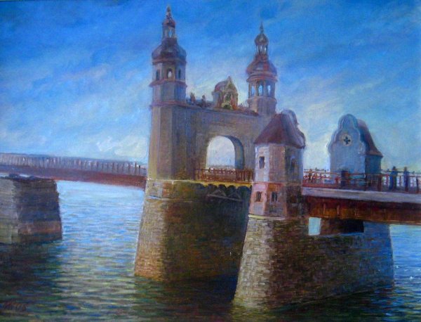 Мост Луизы Советск рисунок