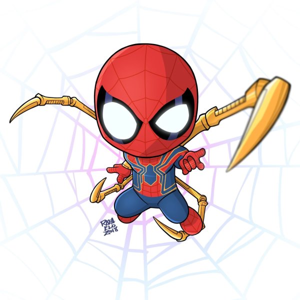 Чиби герои Марвел человек паук