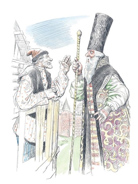 Иллюстрация к сказке царь и рубашка