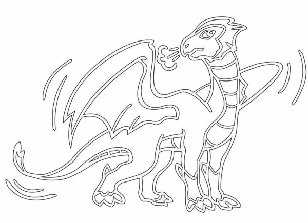 Трафареты драконов для рисования