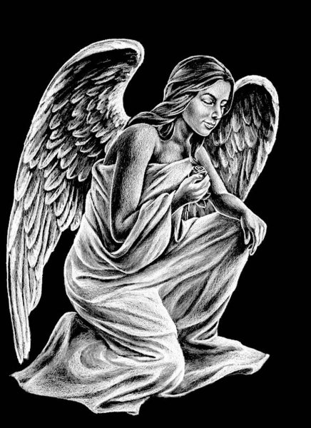 Изображение ангела на памятнике