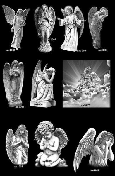 Гравировка ангелов на памятнике