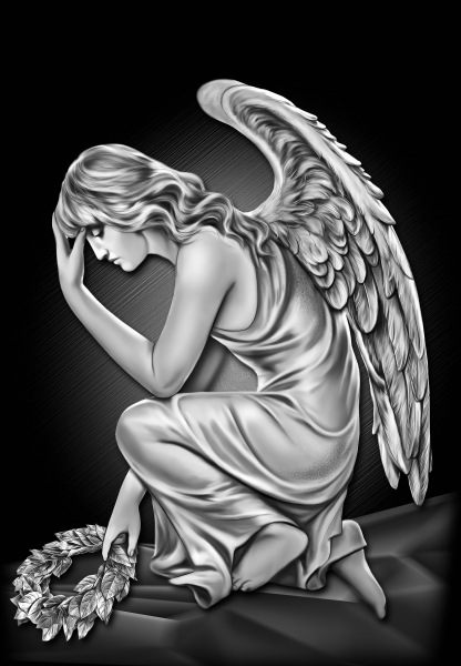 Ангел гравировка