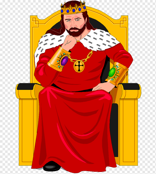 Рисунки на троне сидит царь