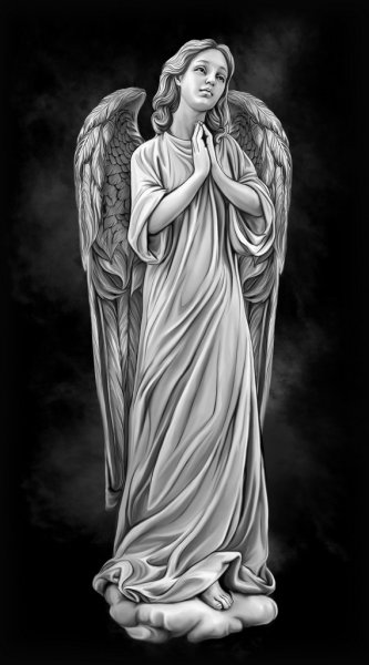 Скорбящий ангел на памятник гравировка