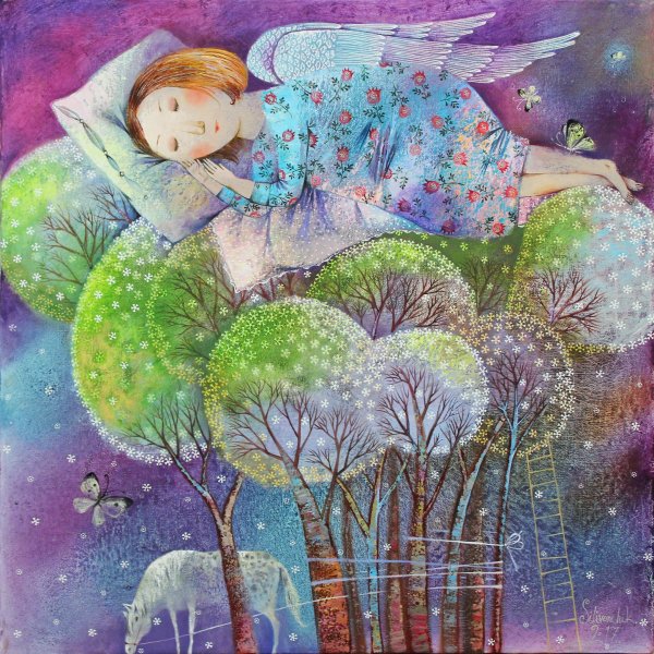 Картины Анны Силивончик про сон