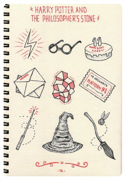 Рисунки для скетчбука на тему Гарри Поттер
