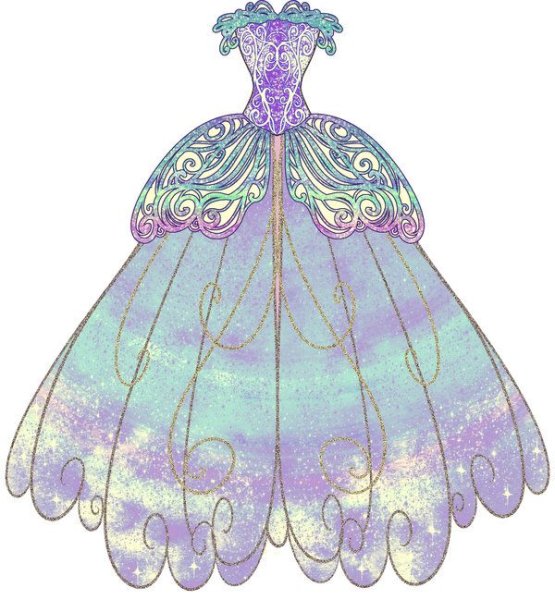 Платье принцессы эскиз