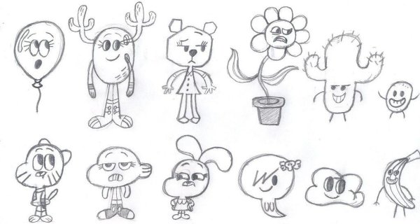 Рисунки персонажей