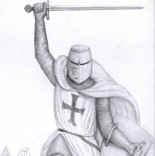 Рыцарь простым карандашом