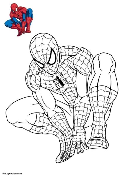Раскраски человека паука из игры Spider man